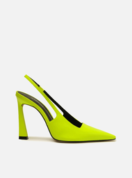 Scarpin Verde Arezzo Verniz Bico Fino Slingback Kaia