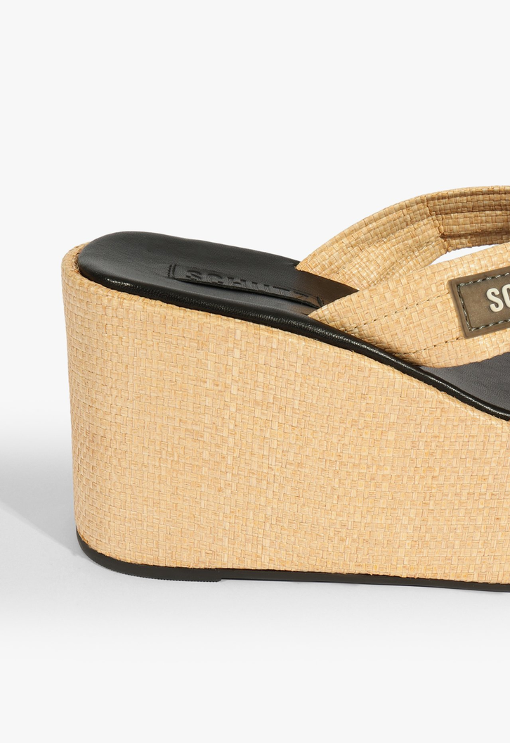 Chinelo Plataforma Bold II Bege e Preto