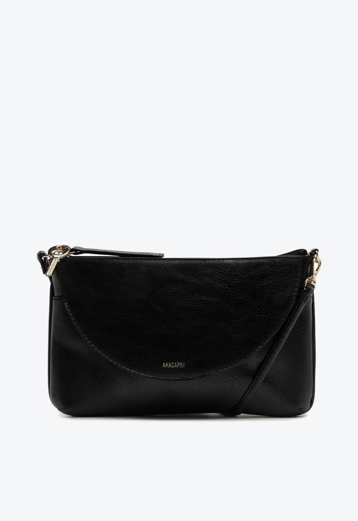 Bolsa Tiracolo Detalhe no Zíper Preta
