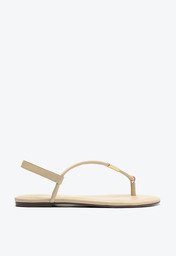 Sandália Slim Metal Comfy Bege