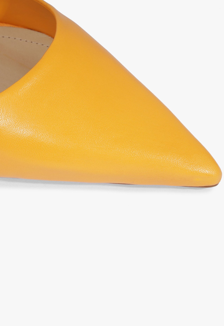 Sapato Scarpin Couro laranja