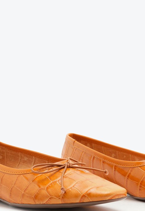 Sapatilha Schutz Ballerina Croco Gold