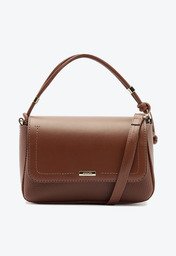 Bolsa Tiracolo Marrom Anacapri Baguete Média Nó
