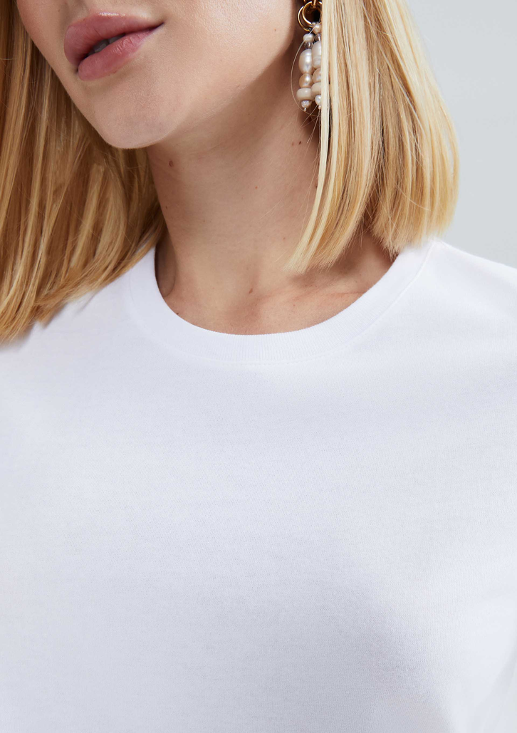 Blusa Branca Hering Básica Manga Curta Slim World