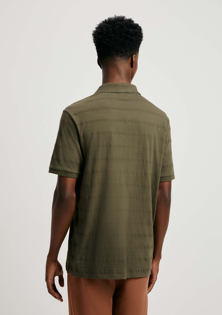 Camisa Polo Verde Musgo Hering Manga Curta Com Bordado