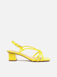 Sandália Amarela Arezzo Salto Baixo