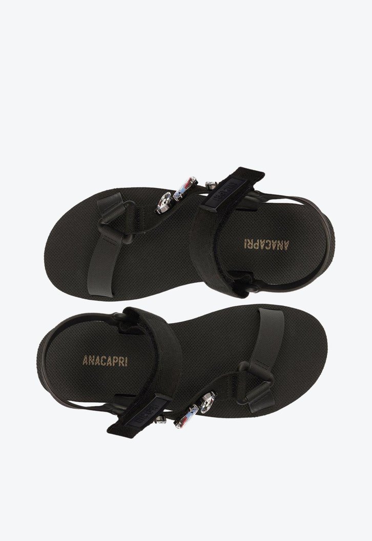 Sandália Papete Flatform Preta Anacapri Alexa Glam