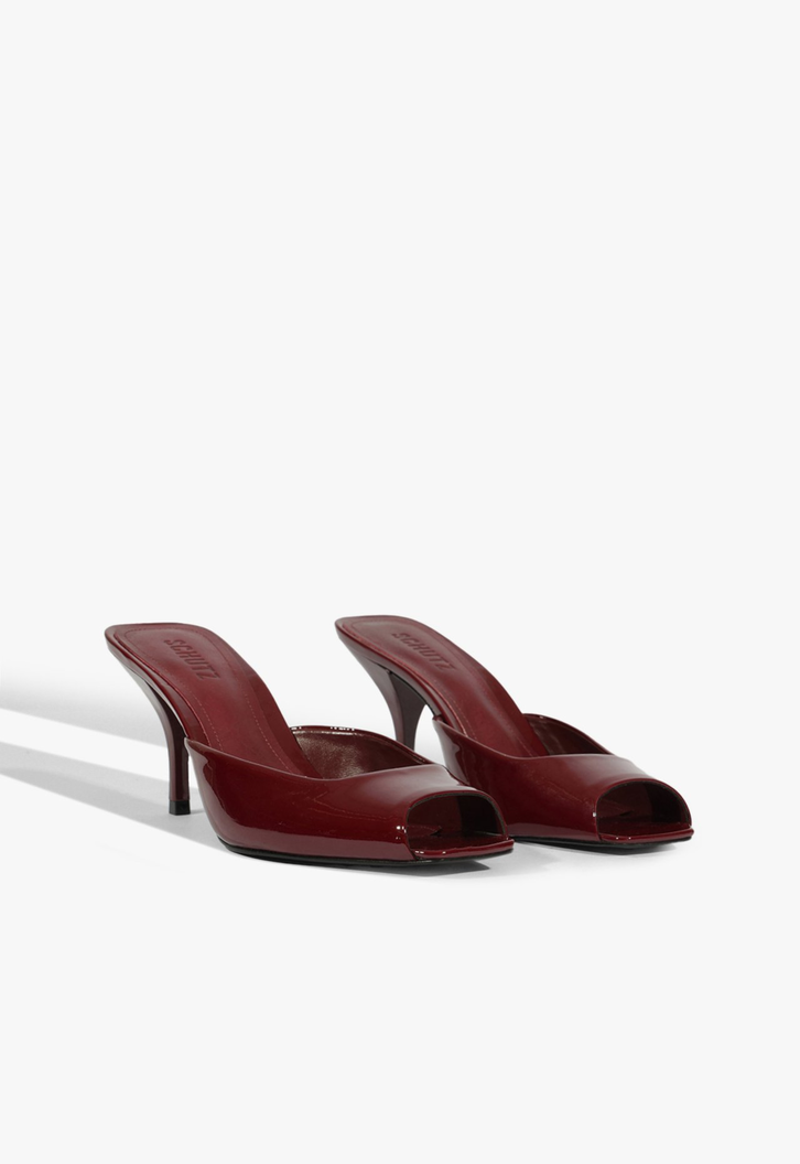 Tamanco Estella Mule Couro Vermelho