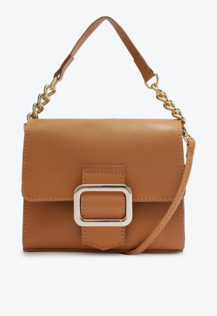 Bolsa Crossbody Marrom Anacapri Média Fechamento Fivela