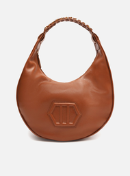 Bolsa Hobo Marrom Arezzo Couro Média Monograma