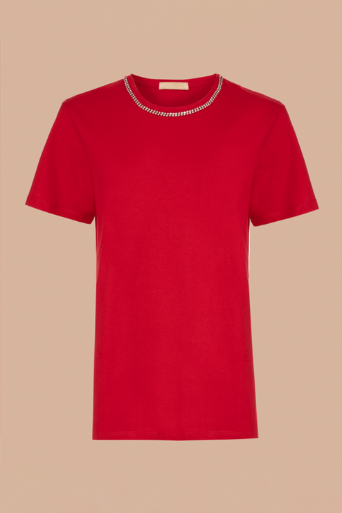 Camiseta Vermelha Carol Bassi shelby
