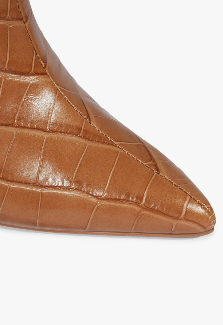 Bota Triangle Salto Bloco Nobuck Marrom