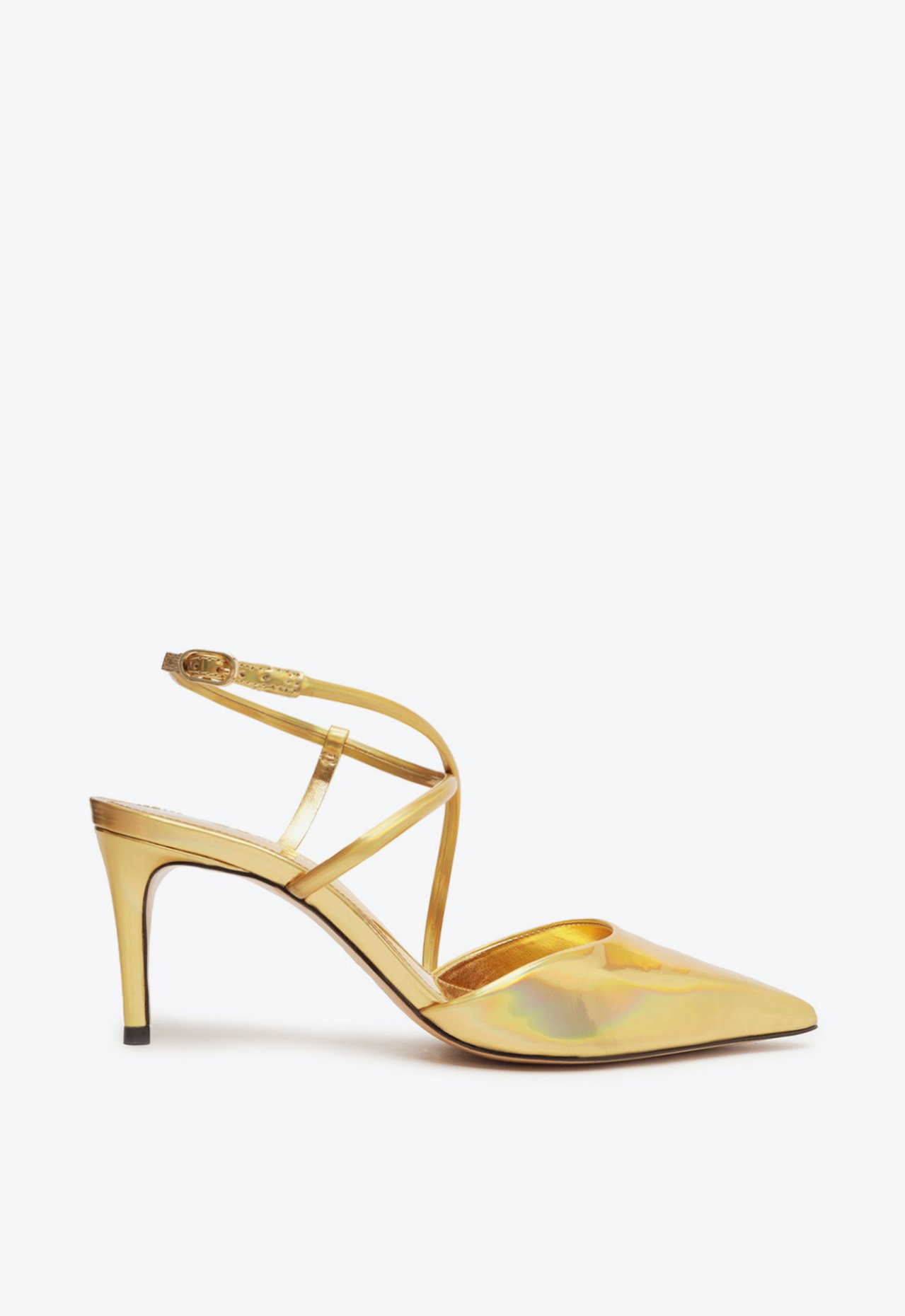 Sandália Dourada Schutz Bico Fino | ZZ MALL