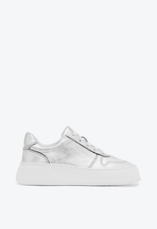 Tênis Flatform Prata Schutz Couro