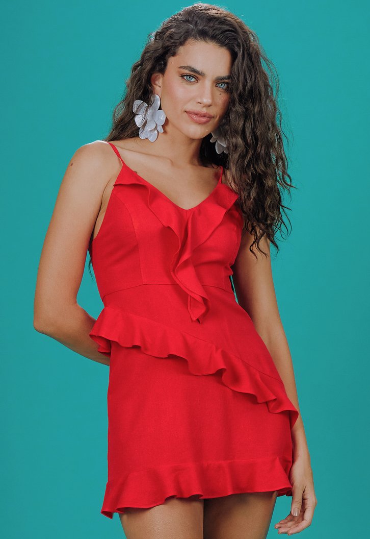 Vestido Vermelho Laguna Jessica Flores
