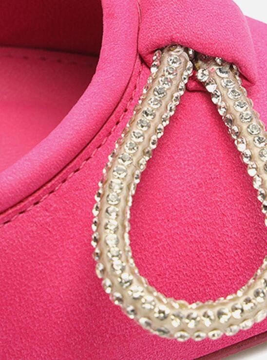MULE ROSA AREZZO NOBUCK SALTO FINO STRASS AUDREY