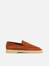 Mocassim Marrom Arezzo Nobuck Tira Detalhe