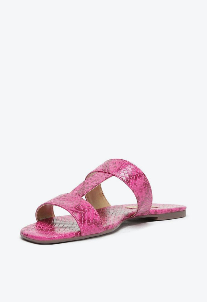 Rasteira Rosa Snake Anacapri Tira Única