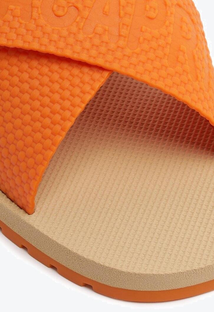 Rasteira Tiras Cruzadas Injetada Laranja