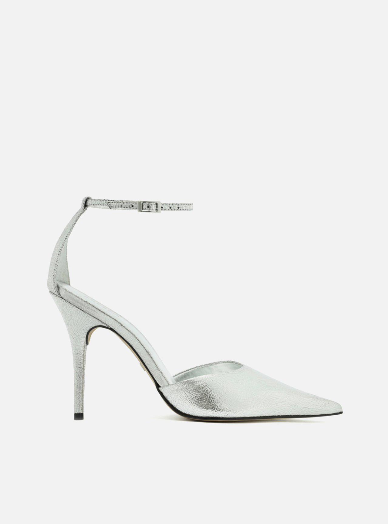 Scarpin Prateado Arezzo Couro Salto Fino Silver Scarpin Prateado Arezzo Couro Salto Fino Silver