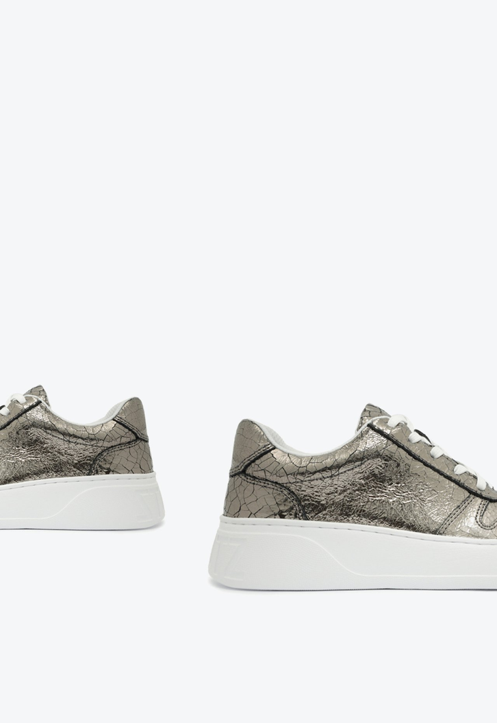 TÊNIS FLATFORM COURO cinza