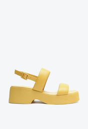 Sandália Flatform Amarela Anacapri Mirella Duas Tiras
