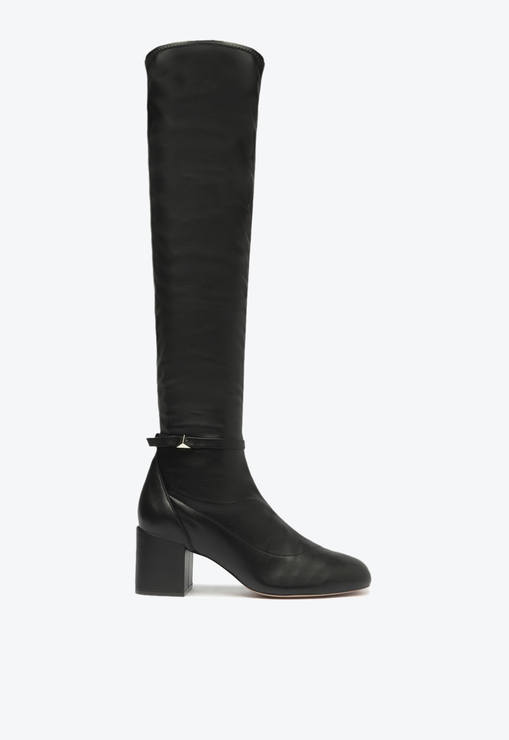 Bota Over the Knee Salto Bloco Preta