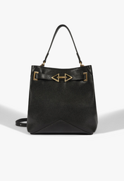 Bolsa Bucket Couro Preta
