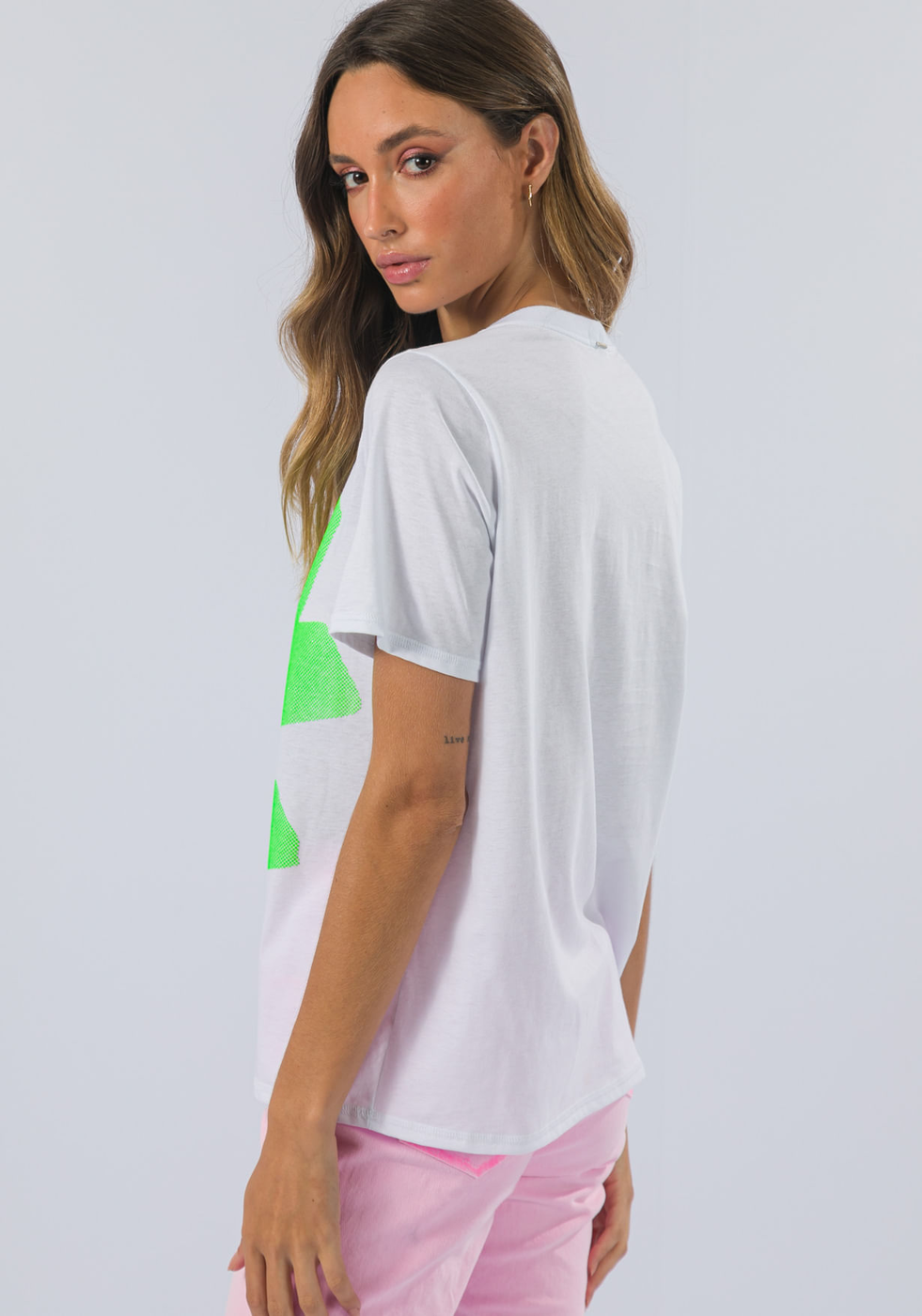 T-shirt Básica com Estampa Branco MYFT | ZZ MALL