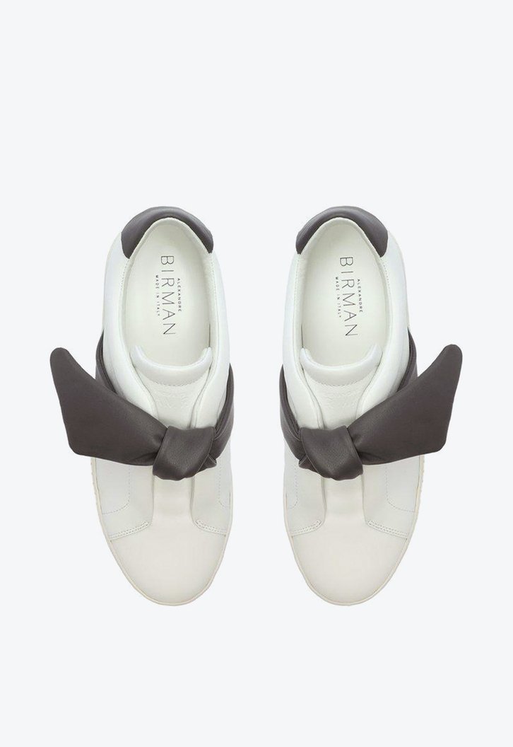 Asymmetric Clarita Sneaker Leather Ashgray