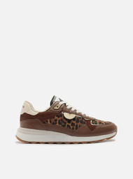Tênis Marrom Animal Print Arezzo Multimaterial Retrô