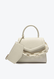 Bolsa Satchel Branca Arezzo Iara Sport Média