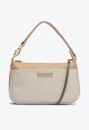 Bolsa Crossbody Branca Anacapri Baguete Média Placa Metálica