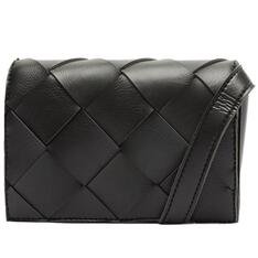 Crossbody Anacapri Preta Tressê Pequena