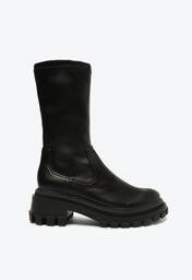 Bota Tratorada Preta Schutz Cano Médio Couro