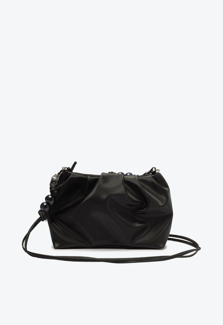 Bolsa Tiracolo Preta Anacapri Franzida Pequena