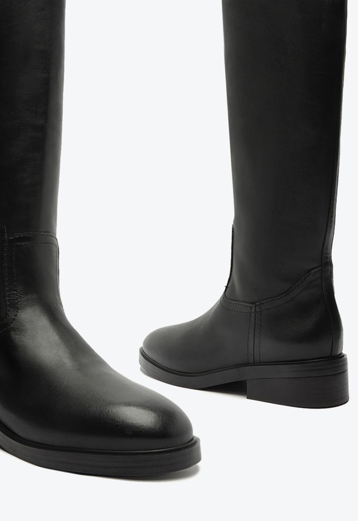 Bota Preta Couro Cano Longo Montaria