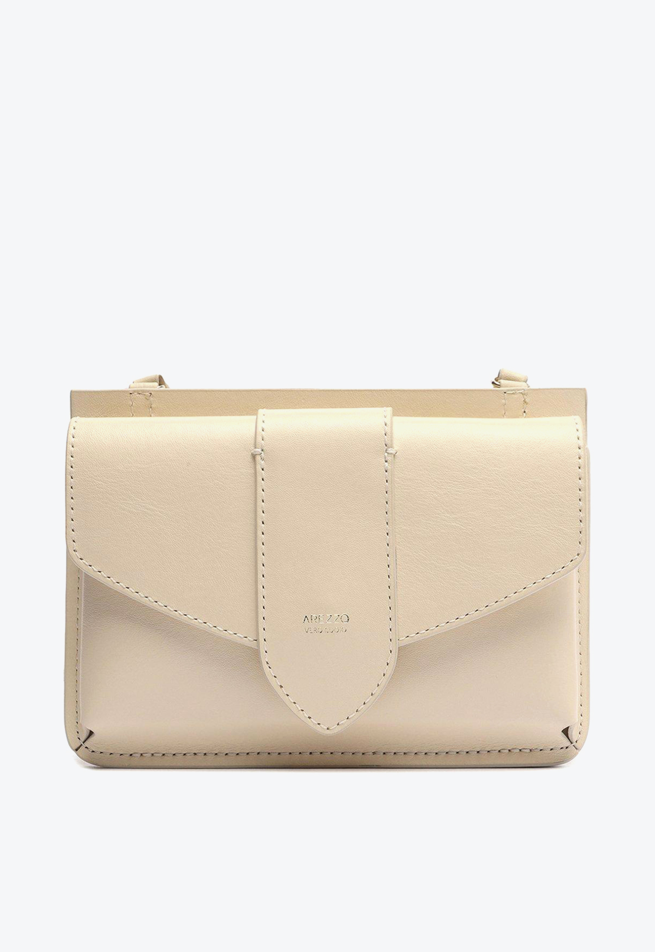 Mini Bolsa Porta-Celular Off-White Arezzo Couro Mel | ZZ MALL