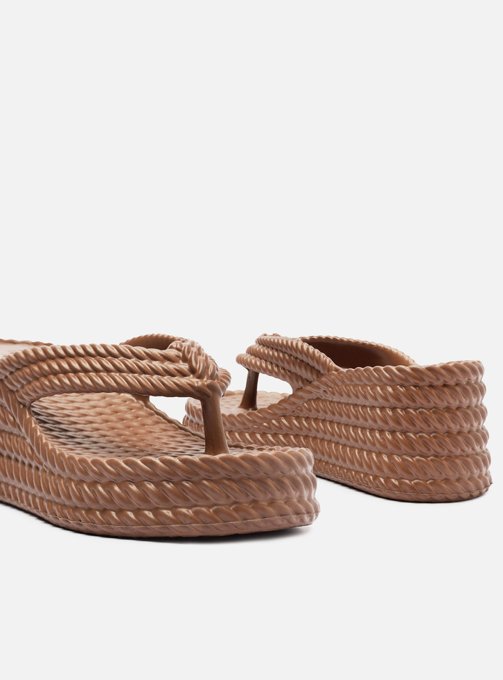 Sandália Marrom Coffee Flatform Marrocos Sun