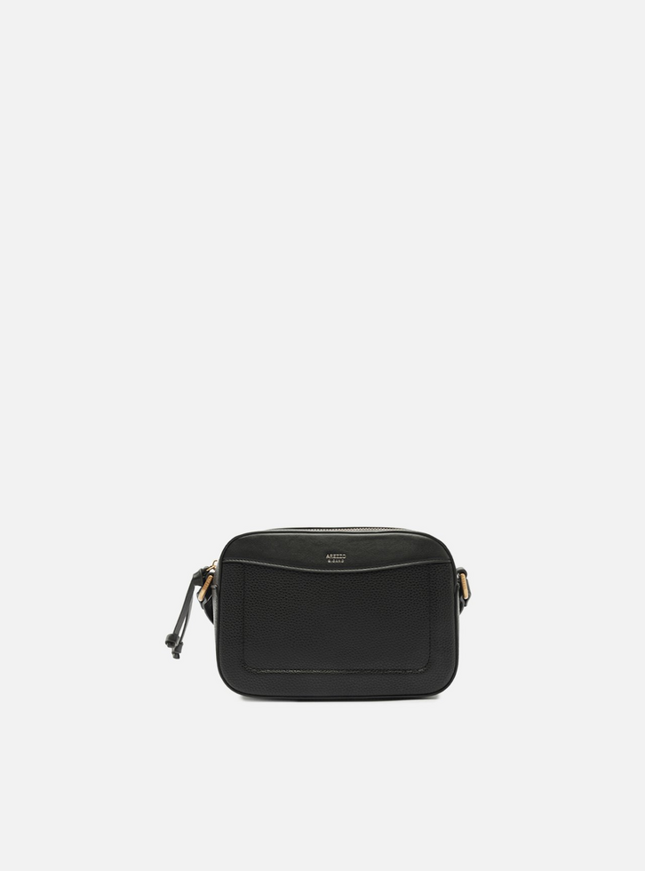 Bolsa Tiracolo Branca Pequena Granulada Metais