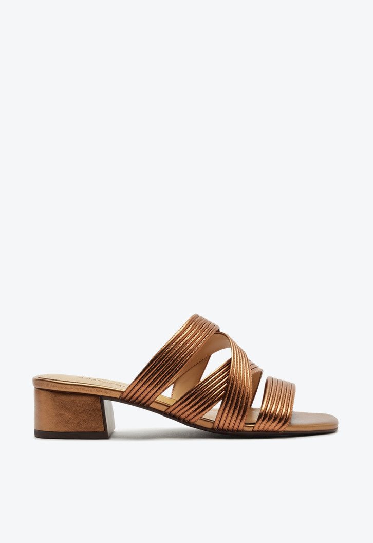 Tamanco Tiras Largas Bronze