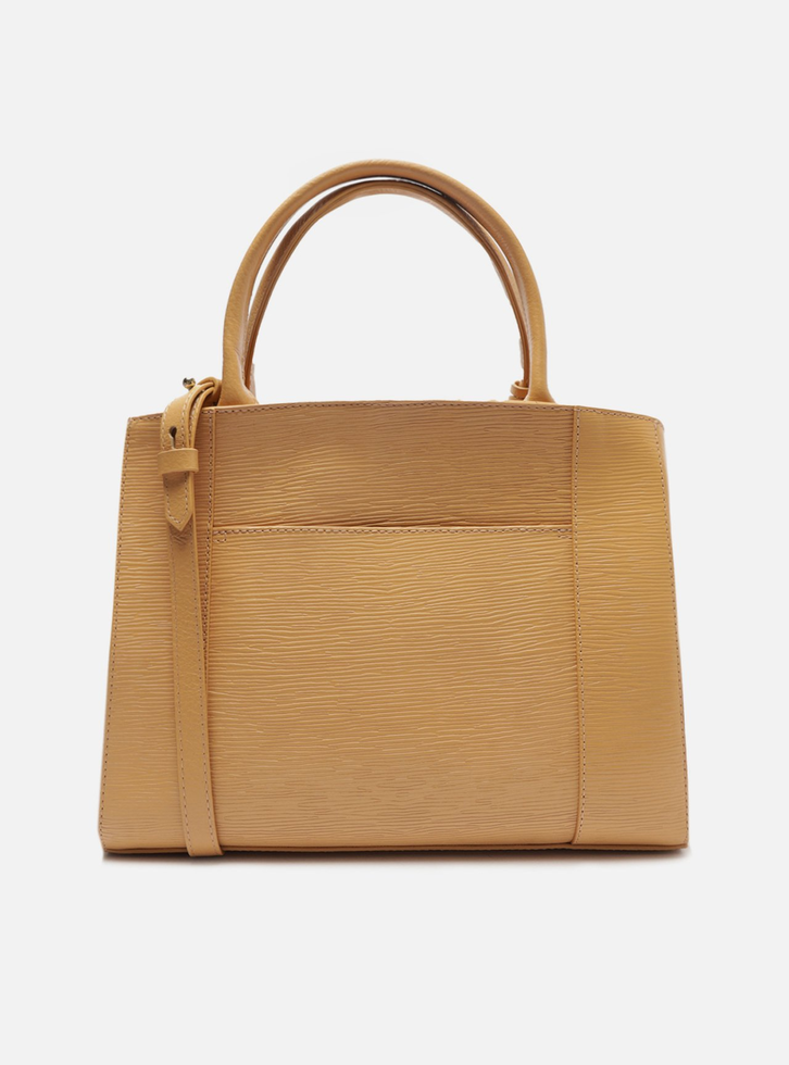 Bolsa Tote Nude Arezzo Couro Wave Bella Média