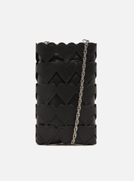 Mini Bag Porta-celular Preta Arezzo Couro Love