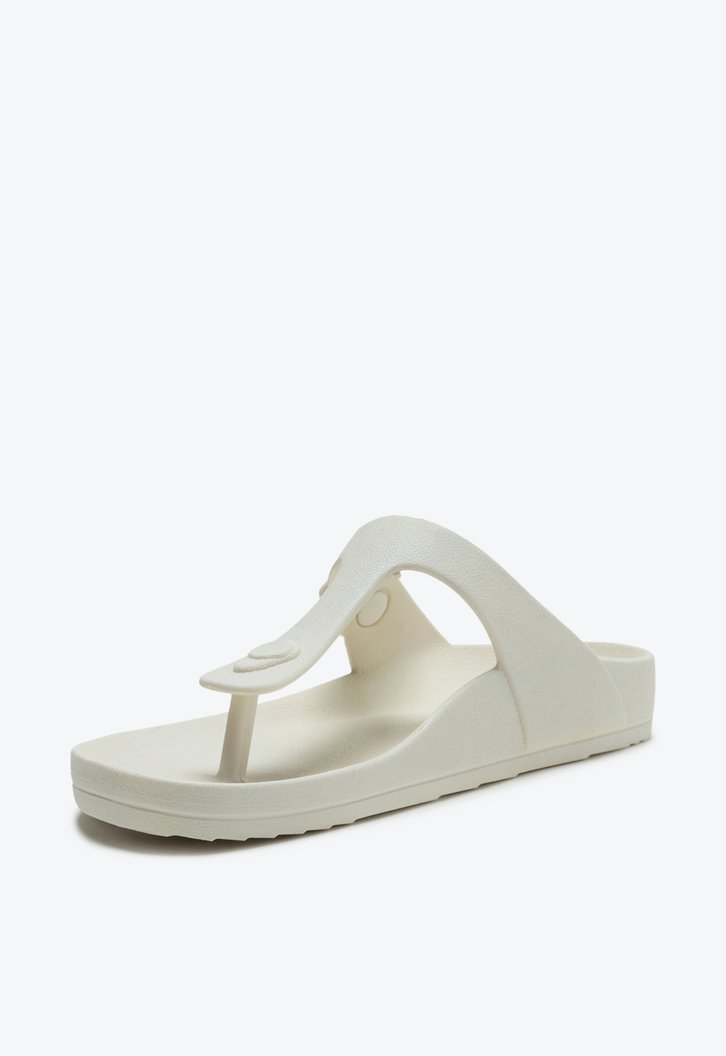 Chinelo Branca Tira Única Fivela