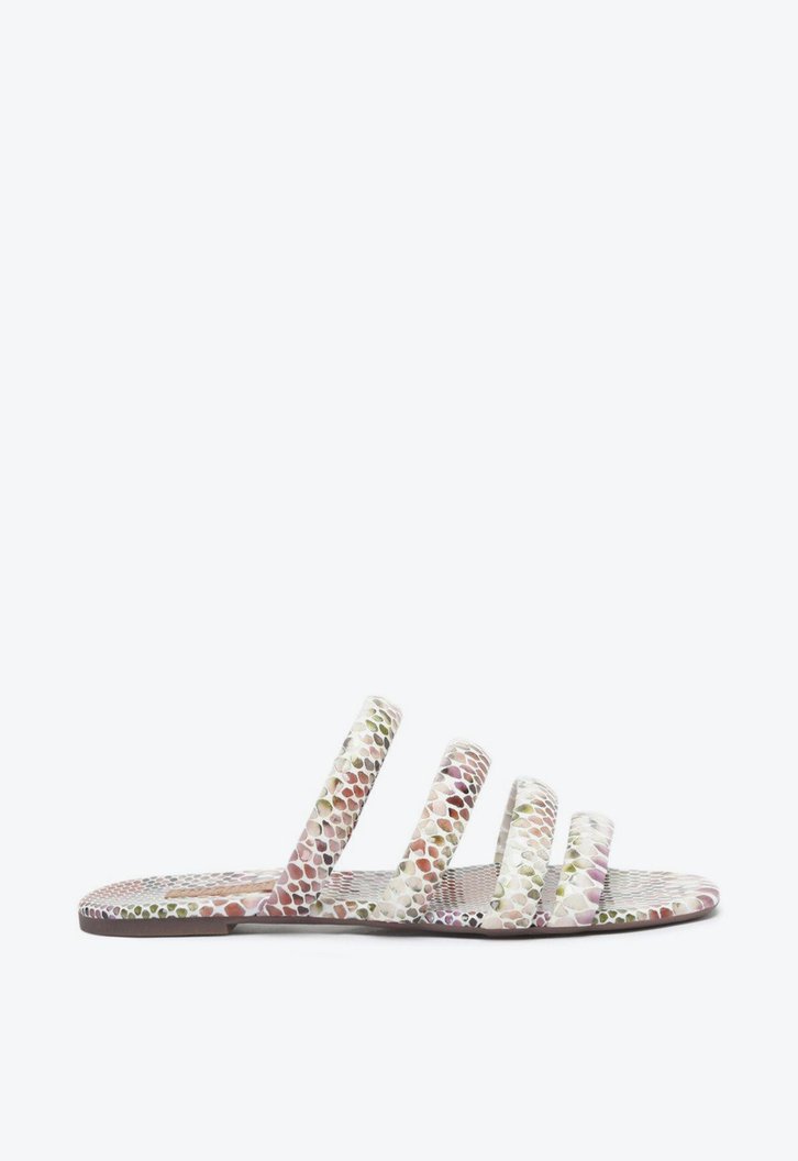 Rasteira Multicolorida Anacapri Snake Tiras Arredondadas