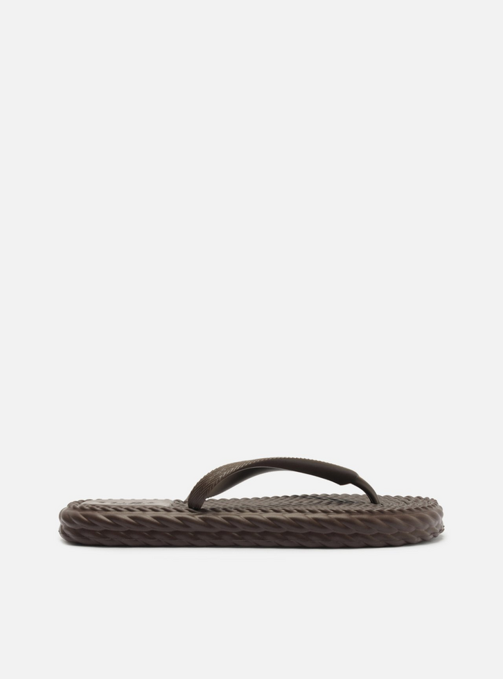 Chinelo de Dedo Nude Flatform Trançado Brizza