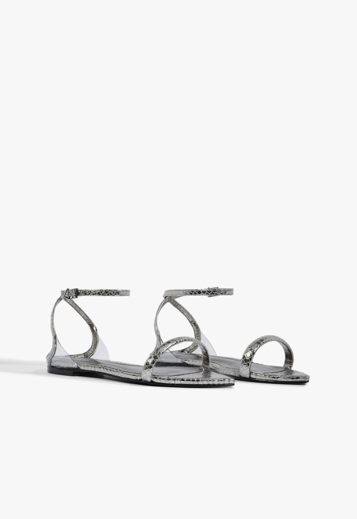 Sandália Skye Flat Snake Prata