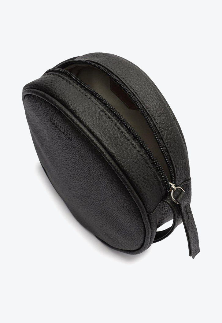 Bolsa Crossbody Preta Anacapri Redonda Pequena
