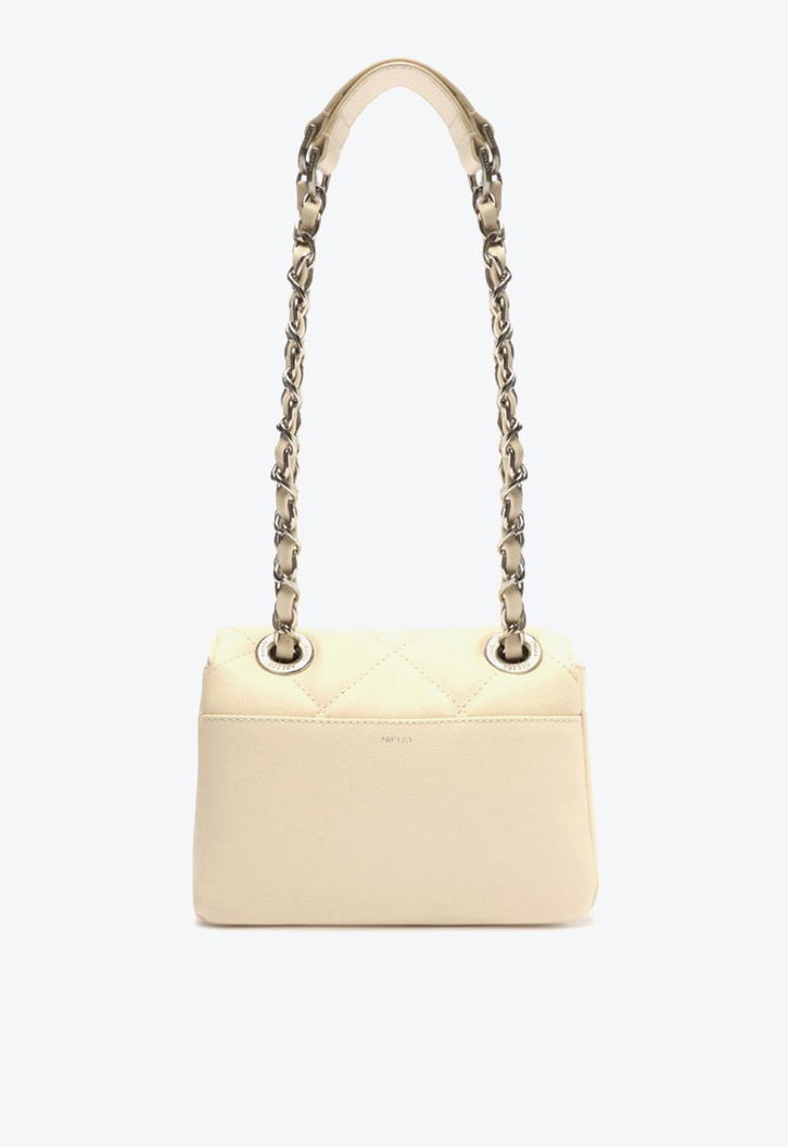 Bolsa Tiracolo Off-White Arezzo Couro Mizz Pequena