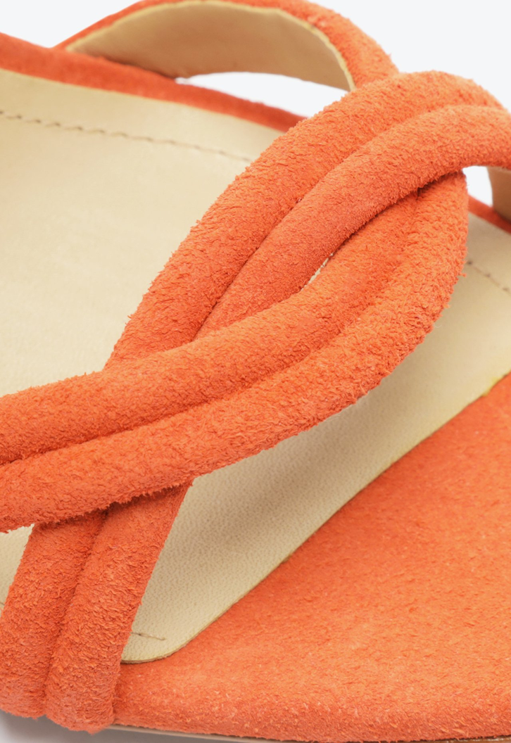 Sandália Laranja Schutz Amarração Couro | ZZ MALL